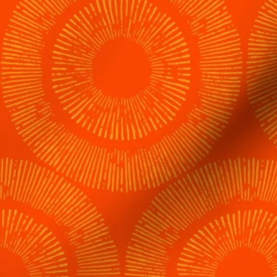 Various Fabrics by the Yard or Fat Quarter Retro Circles Abstract Yellow Summer Mcm Resort Style Custom Printed Fabric by Spoonflower {7}