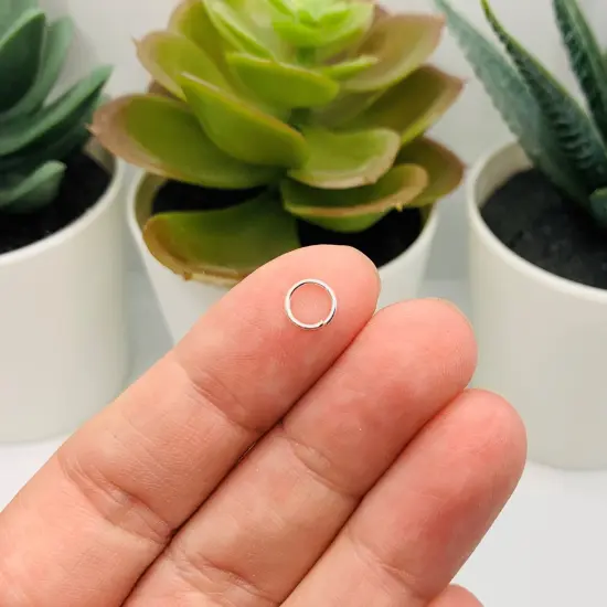 100, 500 or 1,000 Pieces: 6 mm Silver Plated Open Jump Rings, 21g {3}