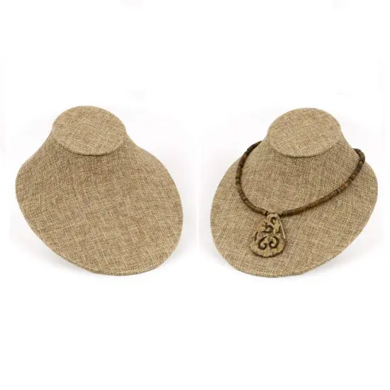 JewelrySupply Low Profile Necklace Display Bust Burlap (Pack of 2) {1}