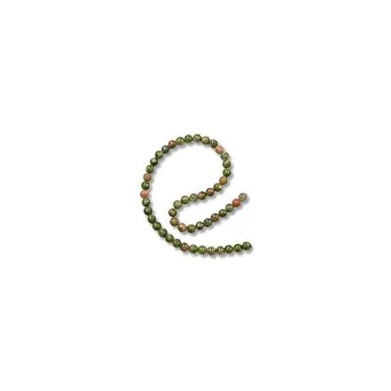 Unakite Round Bead 4mm (16" Strand) {1}