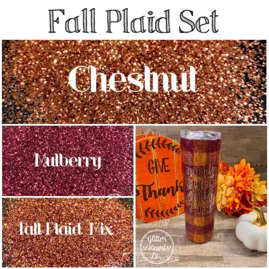 Polyester Glitter - Fall Plaid Glitter Set by Glitter Heart Co.&trade; {1}