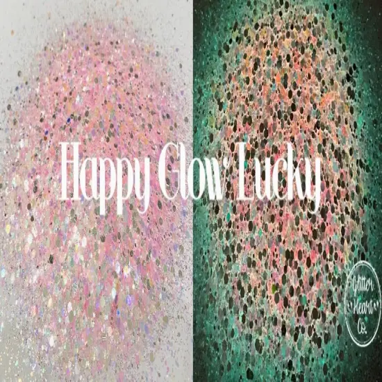 Polyester Glitter - Happy Glow Lucky - Glow in the Dark by Glitter Heart Co.&trade; {3}