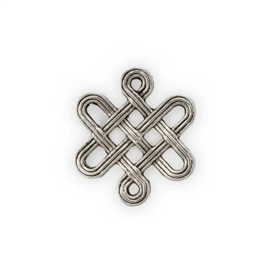 16x14mm Eternity Knot Pewter Connector (Package of 1) {1}