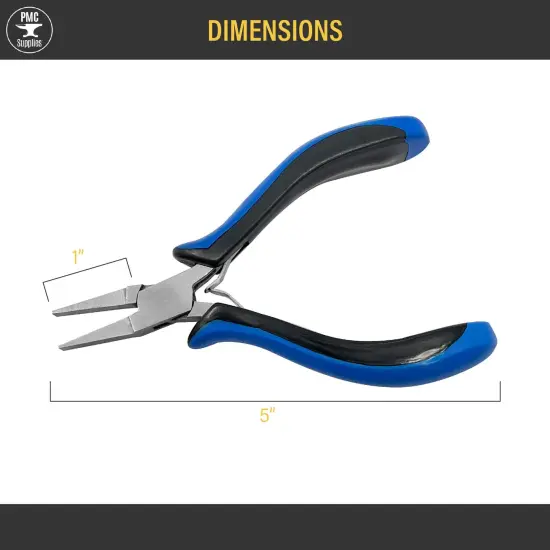 5" 4 Piece Ecco Ergonomic Plier Set with Flat Round Chain Nose Side Cutters Jewelry Making Tool Kit with Pouch {4}