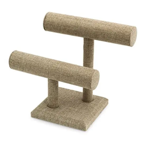 Double T-Bar Jewelry Display Burlap {1}