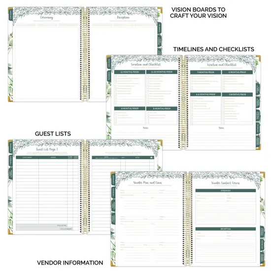 bloom daily planners Wedding Planner & Calendar, 9" x 11", Planning Our Forever {5}
