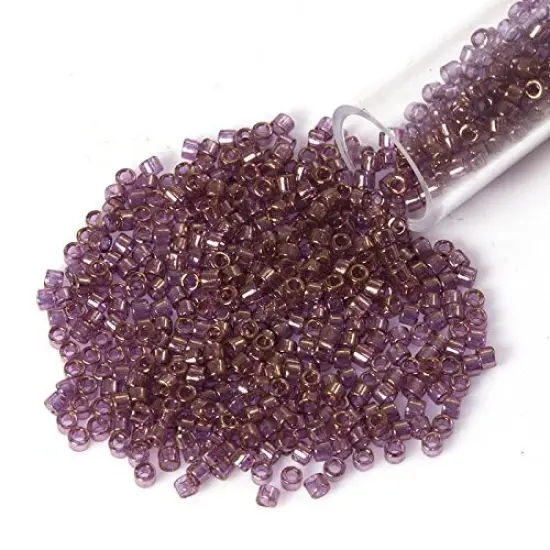 Miyuki Delica Seed Bead 11/0 Gold Luster Amethyst Transparent {3}
