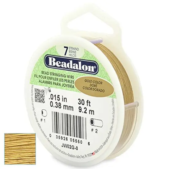 Beadalon Wire .015" 30ft Gold Color 7 Strand {1}