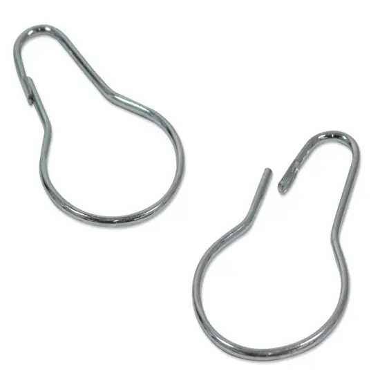 Chain Hooks Silver (Package of 50) Shower Curtain Hooks {1}
