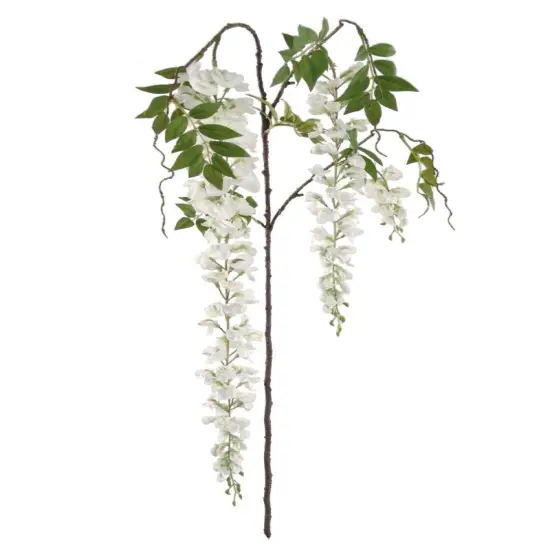 3-Pack 5.5ft Artificial White Wisteria Spray - Elegant, Lifelike Blooms, Indoor/Outdoor Decor, Perfect for Weddings & Events - Spring & Summer Accents, Floral Home by Artificial Flowers {1}