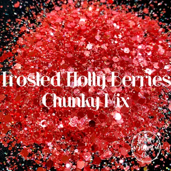 Polyester Glitter - Frosted Holly Berries Chunky Mix by Glitter Heart Co.&trade; {3}