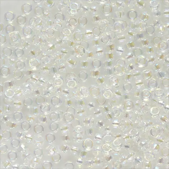 Miyuki Round Rocaille Seed Bead 15/0 Transparent Rainbow Crystal {3}