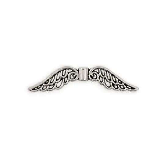 32x8mm Pewter Angel Wing Bead (Package of 1) {1}