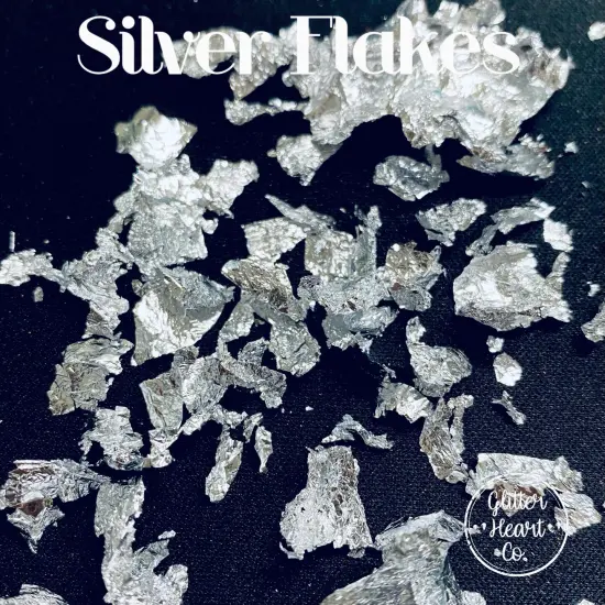 Polyester Glitter - Silver Flakes by Glitter Heart Co.&trade; {2}