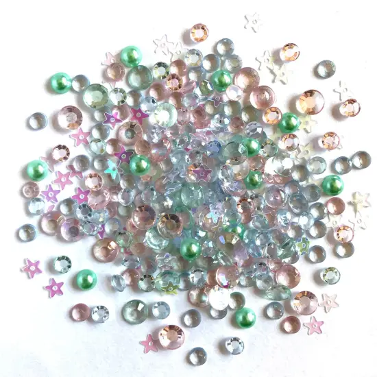 Buttons Galore Sparkletz DIY Craft Embellishments 18 Grams - 3 Packs of All is Calm {1}