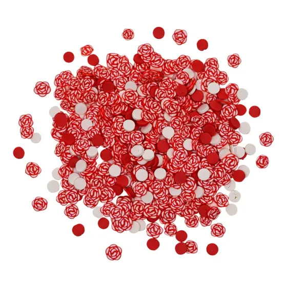 Buttons Galore Sprinkletz Embellishments for Crafts, Tiny Polymer Clay Shapes & Unique Designs - Roses are Red- 3 Pack {2}