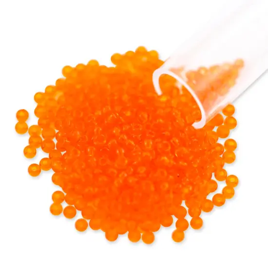 Miyuki Round Rocaille Seed Bead 11/0 Transparent Orange {1}