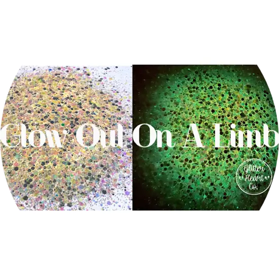 Polyester Glitter - Glow Out On A Limb - Glow in the Dark by Glitter Heart Co.&trade; {1}