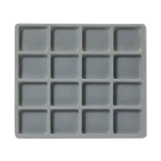 Flocked Insert Half Size 4x4 Grey {1}