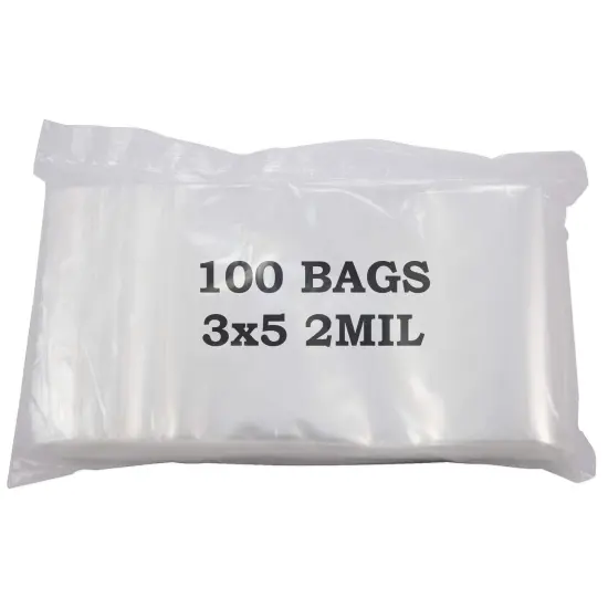 Clear Plastic Reclosable Zipper Bags 3x5 (Package of 100) {1}