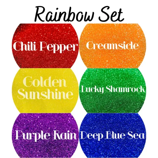 Glitter Rainbow Set by Glitter Heart Co.&trade; {1}