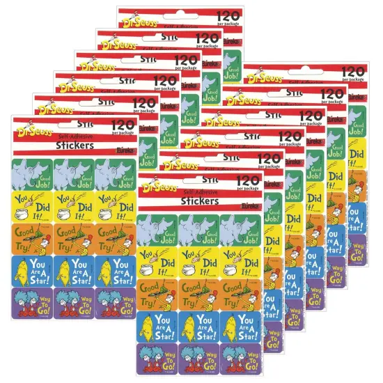Dr. Seuss&trade; Success Stickers, 120 Per Pack, 12 Packs {1}