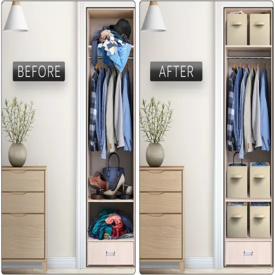 Sorbus 6 Pack 13 Inch Foldable Storage Cubes with Handles- for Organizing Home, Shelves, Nursery, Playroom, Closet and More Pastel Pink {12}