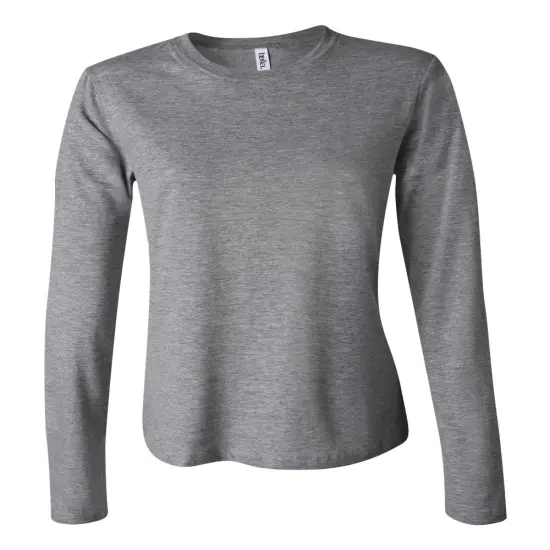 BELLA + CANVAS&reg; Women&rsquo;s Jersey Crewneck Long Sleeve Tee Deep heather {1}