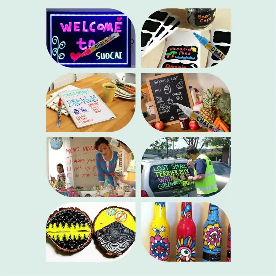 8 Washable Liquid Chalk Markers for Glass and Chalkboard {3}