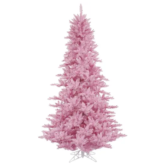 Vickerman Unlit 3' x 25" Pink Fir Artificial Tree - 234 PVC Tips - Metal Stand {1}