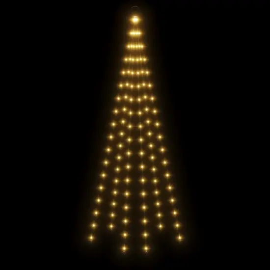 Christmas Tree on Flagpole Warm White LEDs {3}