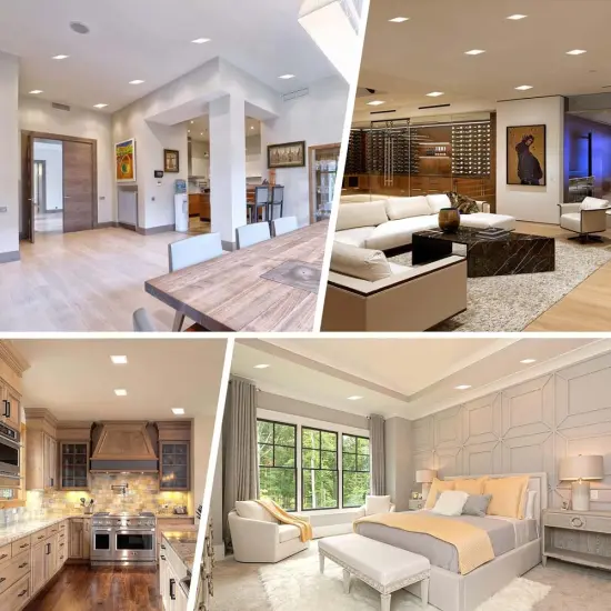 GreenLux 6-in 14w LED Square Slim Downlight 5000K Daylight 120v Dimmable {4}