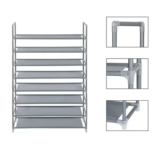 5/10 Tier Shoe Rack Wall Tower Cabinet Storage. {9}