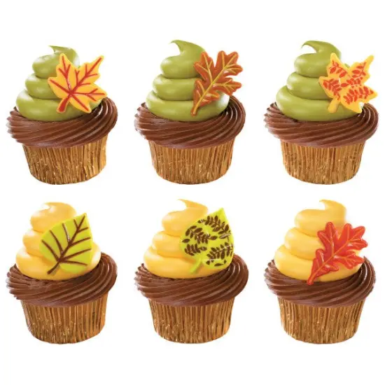 Fall Leaves DecoPics&reg; Cupcake Decoration, 12ct {1}