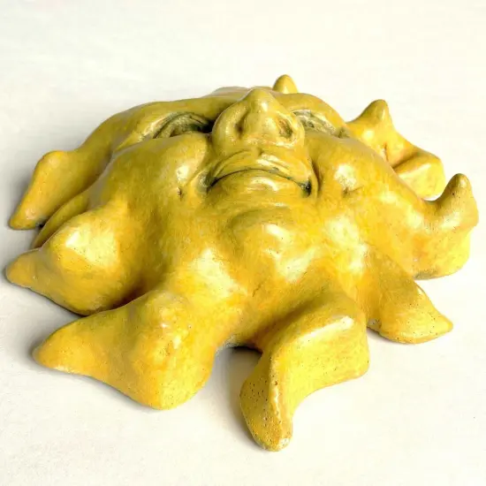 Weatherproof Sun Face Wall Sculpture, Yellow Home Decor {3}