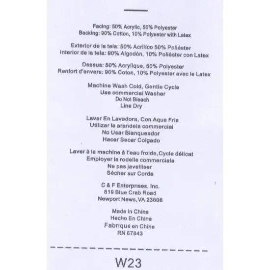 2'0" x 3'0" Halloween "No Costume No Candy" Premium Handcrafted Indoor Rug {3}