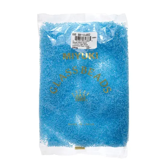 Miyuki Seed Beads 11/0 Crystal-lined Light Blue Luminous Neon {2}