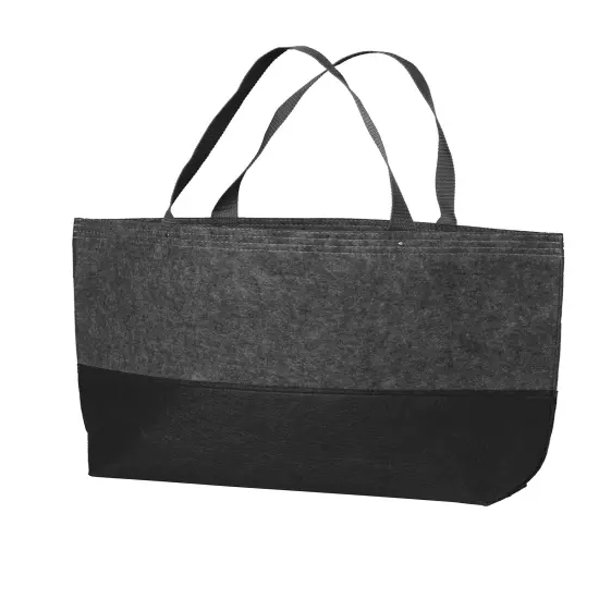Port Authority&reg; Large Felt Tote Black/ felt charcoal {3}