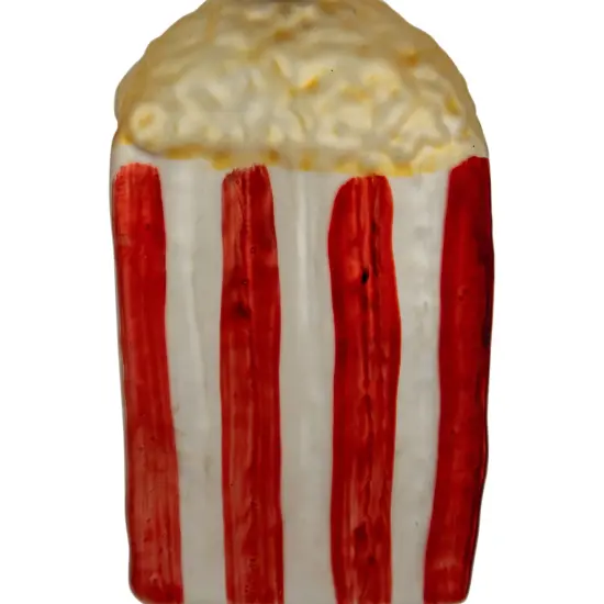 Northlight 4.5" Red and White Popcorn Glass Christmas Ornament {6}