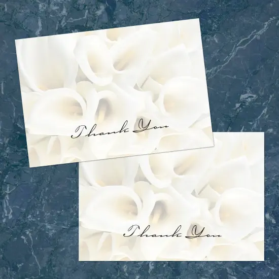 Great Papers! Thank You Note Card and White Envelope, White Calla Lilies, 4.75" x 3.375"(folded), 50 count {3}