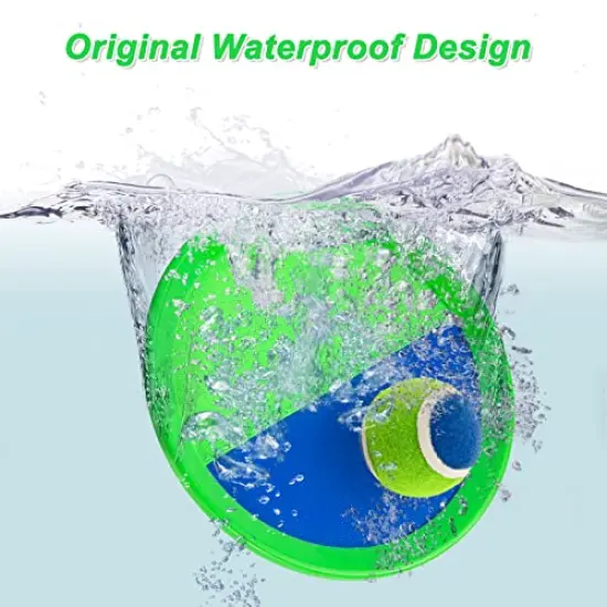 Toss and Catch Ball Set Kids Toys, Beach Toys, Yard Games, Outdoor Toys for Kids Ages 3-12, Upgraded Camping Games Paddle Ball Games for Kids, Adults and Family (Green) {4}