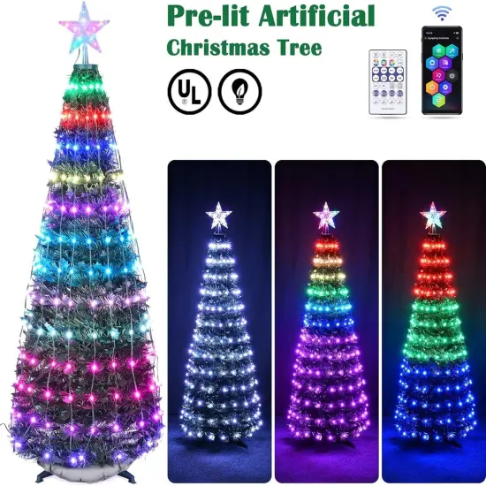 1.8m Lit Christmas Tree {1}