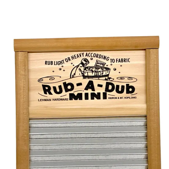 Lehman's Galvanized Steel Manual Washboard, Rub-A-Dub, Wavy, V Crimp, for Function, Decor, or Music, Small 18 in x 8.5 inches {6}