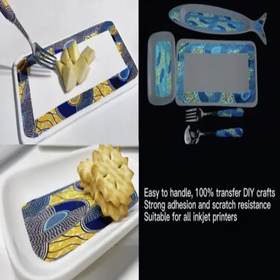 Glow In Dark Inkjet Waterslide Decal Paper (Blue Light）5 sheets 8.5"x11 {5}