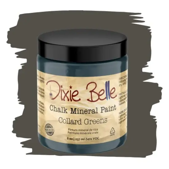 Chalk Finish Furniture Paint | Collard Greens (8 Fl Oz) | Matte Deep Green Chic Chalk Mineral Paint | DIY Furniture Paint | Made in the USA {1}