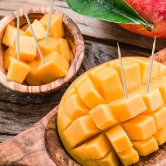 Bamboo Wooden Toothpicks |1000-Piece Large Wood Round Toothpicks in Clear Plastic Storage Box | Sturdy Safe Double Sided Party, Appetizer, Olive, Barbecue, Fruit, Teeth Cleaning Toothpicks. {3}