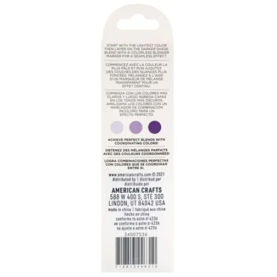 American Crafts - Sketch Markers Collection - Dual Tip - Chisel and Fine Point - VioletLance 3 Pack 34007536 {4}