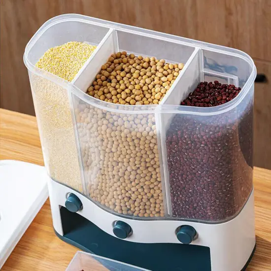 Wall-Mounted Dry Food Dispenser for Kitchen Storage {2}