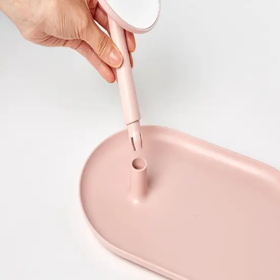 Mirror Tray for beauty accessories and jewelry, Pink {5}