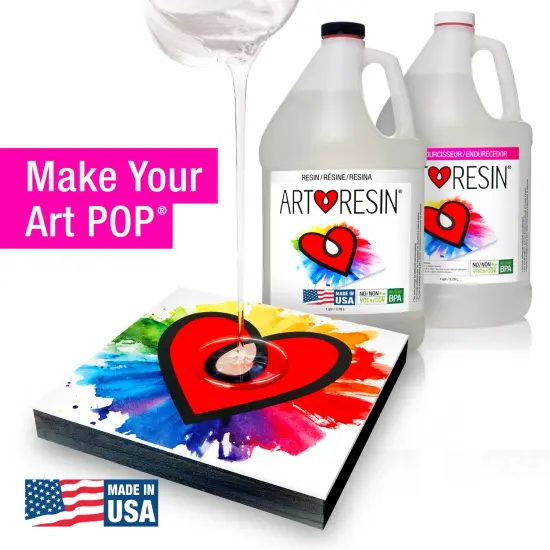 ArtResin Epoxy Resin &ndash; High-Gloss Clear Coat for Art Projects - 2 gal (1 gal resin + 1 gal hardener) (7.57 L) {2}